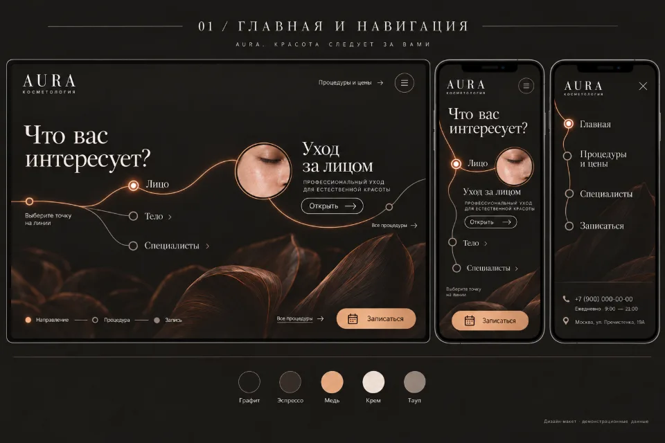 Обложка Сайт бьюти-сферы